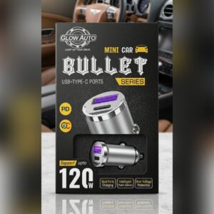 Glow Auto 120 Watt Car Charger CC-01 | 1‑Year On‑Site Complete Warranty